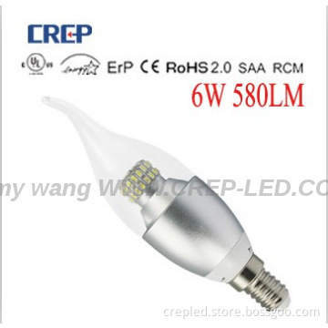 UL,CUL,SAA high brightness 6W e12 led candelabra bulb 4w 5w available